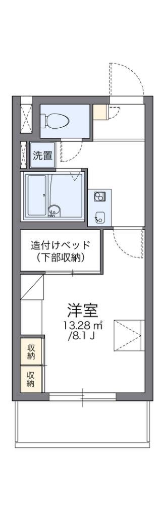 レオパレスチェリーロード(1K/3階)の間取り写真