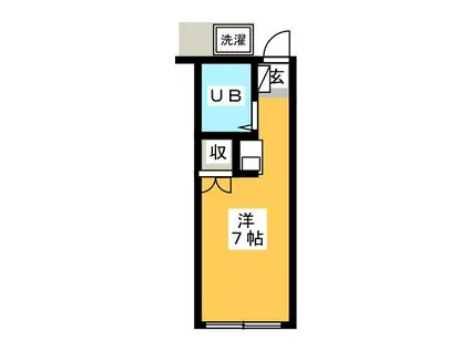 クレッセント神楽坂(ワンルーム/2階)の間取り写真