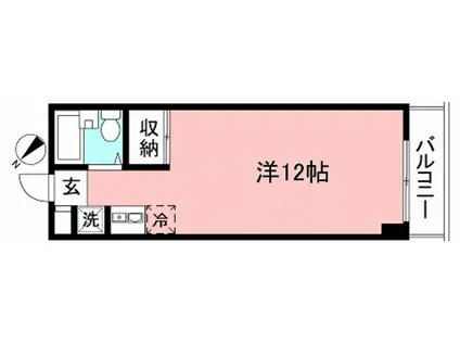 東芳ビル(ワンルーム/2階)の間取り写真