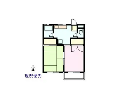 レジデンスN(2K/3階)の間取り写真