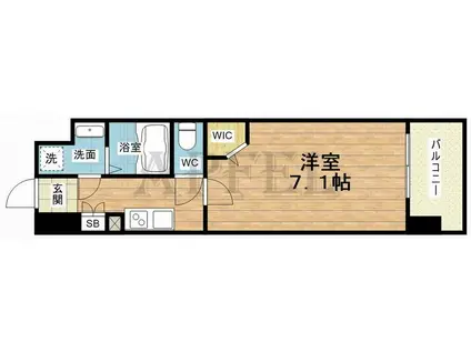 ミラージュパレス難波幸町(1K/7階)の間取り写真