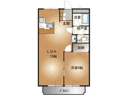 アネックス関口(1LDK/3階)の間取り写真