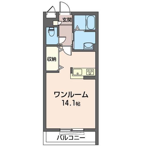 シャーメゾン前川(ワンルーム/3階)の間取り写真