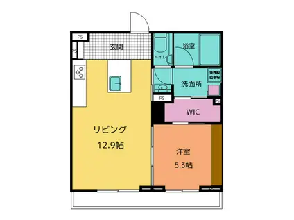 TAMAGAWA Q(1LDK/2階)の間取り写真