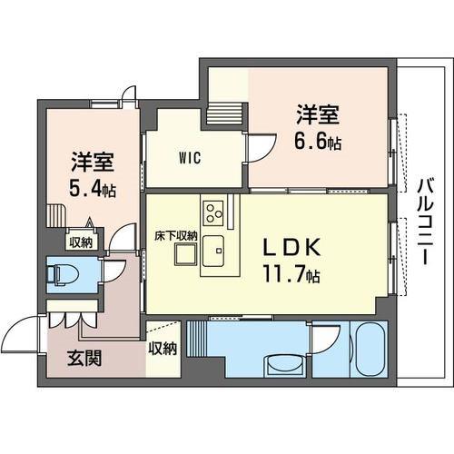 レジェンド飛鳥(2LDK/1階)の間取り写真