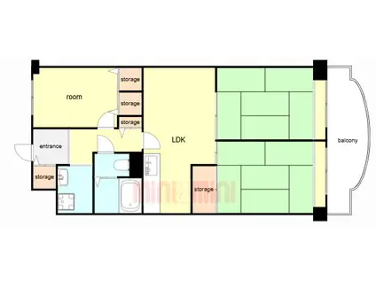 明石土山駅前スカイハイツB棟(3LDK/5階)の間取り写真