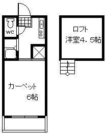CLEVER(1K/1階)の間取り写真