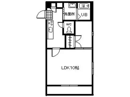 サンライズ(1LDK/4階)の間取り写真