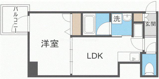 サムティ難波グレイス(1LDK/5階)の間取り写真