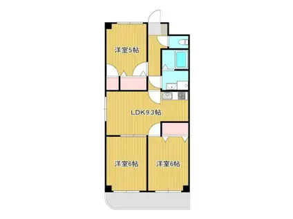 マンション景桜(3DK/3階)の間取り写真