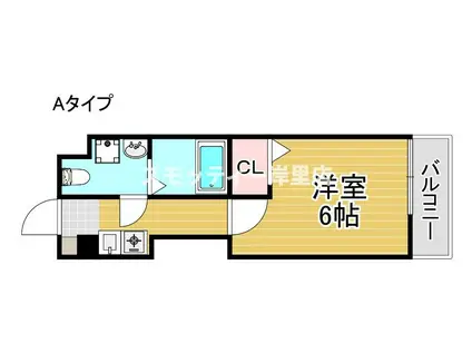 ティアラコートイースト(1K/1階)の間取り写真