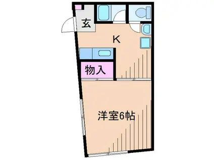 第3松岡荘(1K/2階)の間取り写真