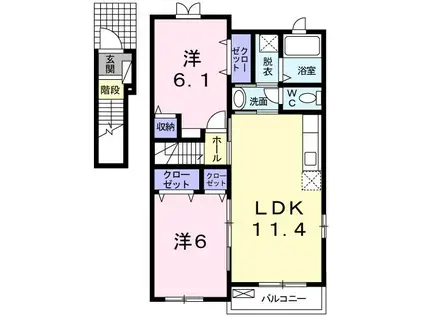 イスタンブール(2LDK/2階)の間取り写真