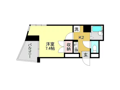 みつわビルII(1K/4階)の間取り写真