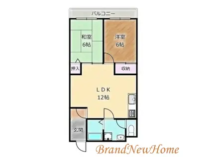 プレステージハイツ(2LDK/4階)の間取り写真