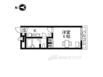 レオパレス堀川(1K/2階)の間取り写真