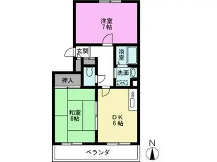 SKマンション(2DK/3階)の間取り写真