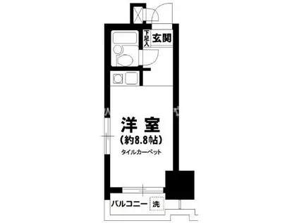 パレドール文京メトロプラザ I(ワンルーム/8階)の間取り写真