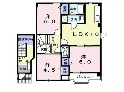 サンロード福山A(3LDK/2階)の間取り写真