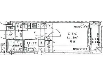 PISO FORTUNA(1K/3階)の間取り写真