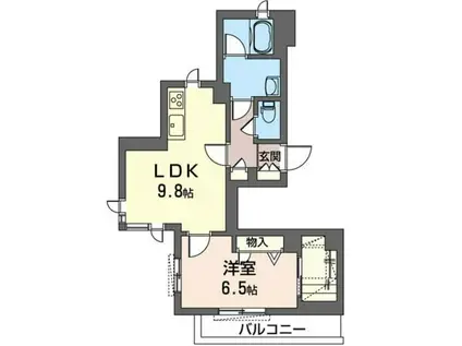 メルベイユ(1LDK/3階)の間取り写真