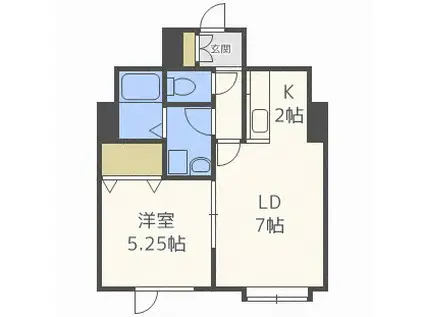アバンティII(1LDK/2階)の間取り写真