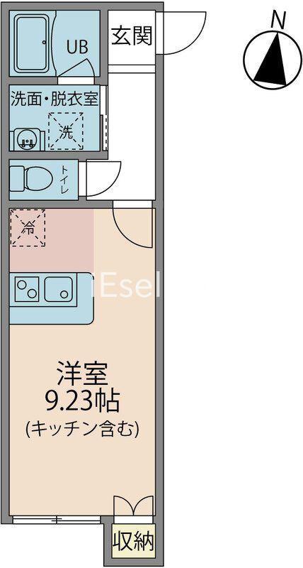 ステーションライツ志津(ワンルーム/1階)の間取り写真