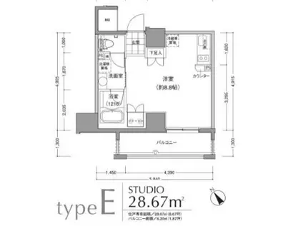 JPノイエ小石川富坂(ワンルーム/2階)の間取り写真