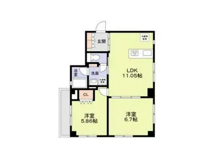 ASTOLTIAアストルティア(2LDK/1階)の間取り写真