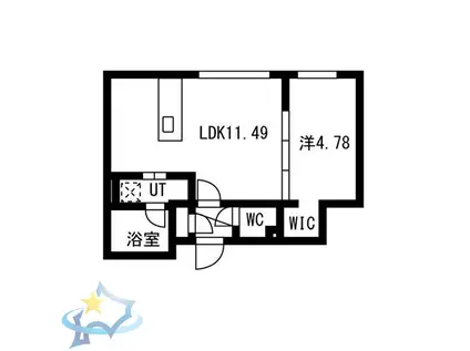GAー手稲本町2-3MS(1LDK/4階)の間取り写真