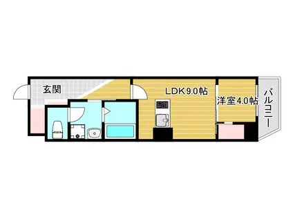 I CUBE南船場(1K/10階)の間取り写真