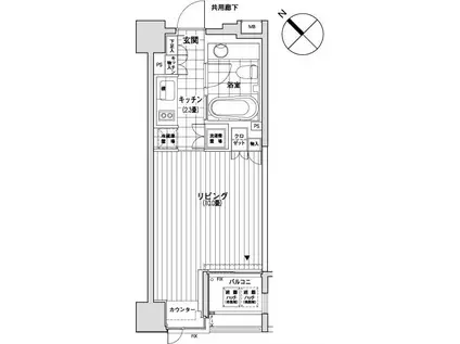 CASTALIA 銀座(1K/7階)の間取り写真