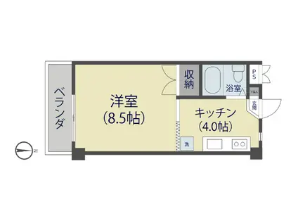 NSKビル(1K/4階)の間取り写真