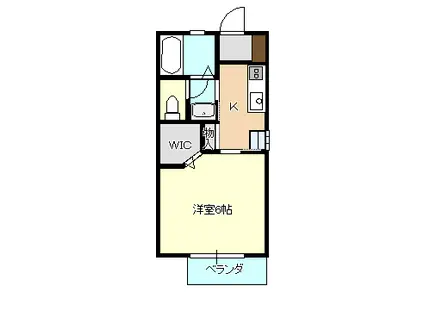 シャーメゾン堀前B(1K/1階)の間取り写真