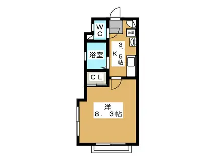 プライム フェリオ(1K/2階)の間取り写真