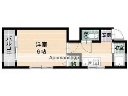 ビラプリンセスA・B(1K/3階)の間取り写真