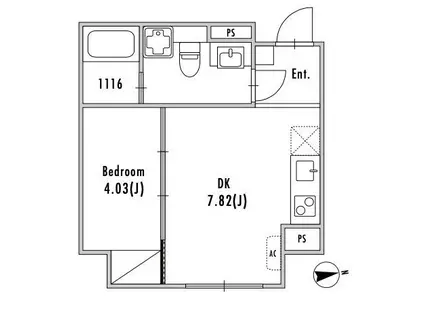 グランパセオ大森3(1DK/5階)の間取り写真