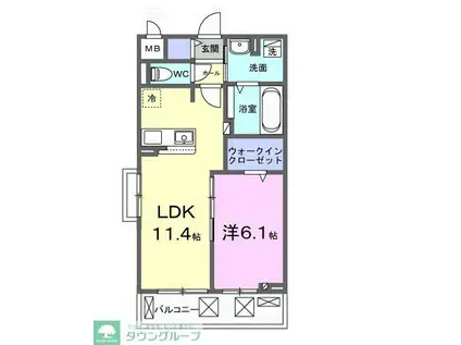 エメラ ファミーユ(1LDK/3階)の間取り写真