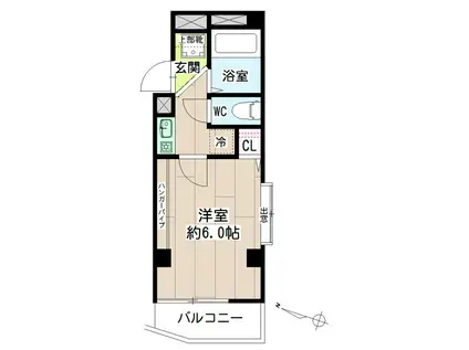 シャーウッド青井(1K/4階)の間取り写真