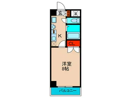 COLLEGE COURT(1K/7階)の間取り写真