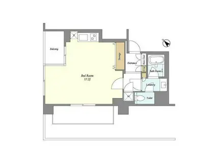 HF目黒行人坂レジデンス(ワンルーム/5階)の間取り写真