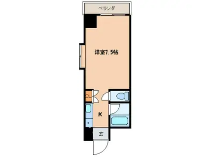 グレイス行橋(ワンルーム/6階)の間取り写真