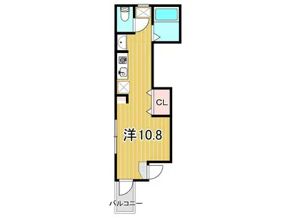 ドリームハウス亀有(ワンルーム/3階)の間取り写真