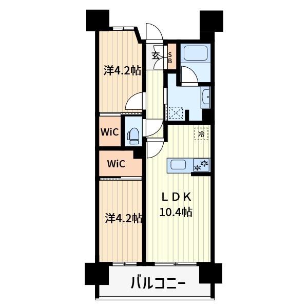 RJRプレシア川口(2LDK/3階)の間取り写真