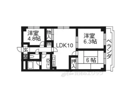 LA・GRAZIE大久保(3LDK/2階)の間取り写真