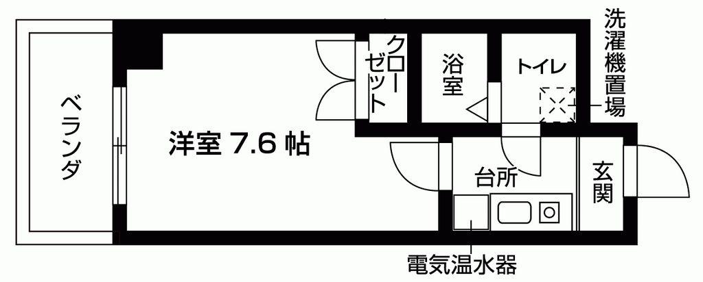 ラ・ヴィーダ(ワンルーム/3階)の間取り写真