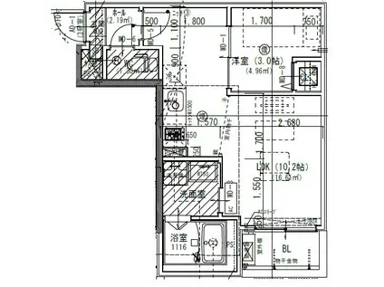 JACK ATSUTAKOSHINIII(1LDK/1階)の間取り写真