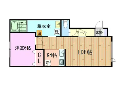 ES TRELLA 1(1LDK/1階)の間取り写真