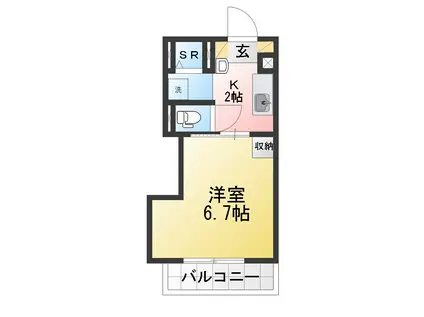 マンション ストリーム(1K/3階)の間取り写真