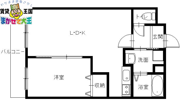 SGB浜町(1LDK/5階)の間取り写真